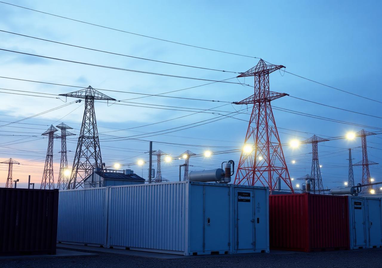 Grid-scale battery storage containers